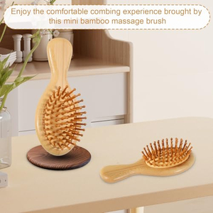 Cepillo de Dientes de Bambú de Alta Calidad, Precio de Fábrica, Cepillo para Masaje Capilar de Bebé con Función de Amortiguación - Product Image 3