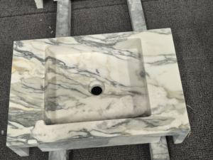 Yuanda Natuurlijke Luxe Steen Wit Marmer Arabescato Wit Marmeren Badkamer Woonkamer Solide Ijdelheid Top Aanrecht Voor Hotel Gebruik - Product Image 5