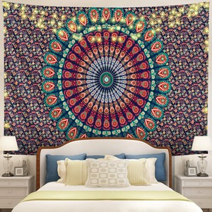 Nouvelle conception 2022, <span class=keywords><strong>tapisserie</strong></span> murale mandala indienne en tissu polyester personnalisé, décoration hippie indienne pour le salon - Product Image 6