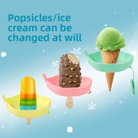 Support à sucettes glacées en silicone réutilisable de qualité alimentaire, sans gouttes, pour des glaces sans dégâts, idéal pour les fêtes d'été des enfants