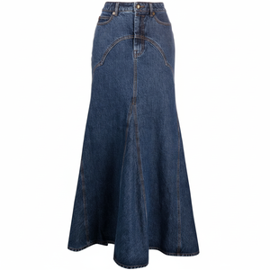 Faldas largas de mezclilla de Invierno para mujer, detalle de botones, tendencia informal para estilos de Festival 2025 - Product Image 1