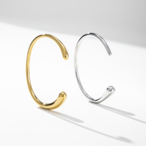 Pulsera YF3816 <span class=keywords><strong>de</strong></span> Acero Inoxidable, Minimalista, Impermeable, Chapada en Oro <span class=keywords><strong>de</strong></span> 18k, Hipoalergénica, con Diseño <span class=keywords><strong>de</strong></span> Gota <span class=keywords><strong>de</strong></span> Agua y Espejo - Product Image 3