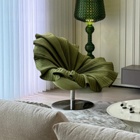 Fauteuils modernes en velours luxueux avec design floral pour salon, chambre et salle à manger