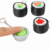 Nouveauté Porte-clés Mignon Imprimé en 3D Série Sushi Unique, Figurine Pendentif Anti-stress à Cliquer sur le Doigt, Accessoire pour Petit Sac à Dos