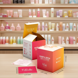 Boîte en carton personnalisée OEM, imprimée, étanche, pliable, de luxe, recyclable, pour produits cosmétiques, soins de la peau, crème pour le visage - Product Image 6