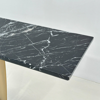 Console d'entrée moderne pour villa, salon, hôtel, avec pieds en métal acier inoxydable, table console en marbre pour couloir