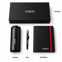 Coffrets cadeaux d'affaires de haute qualité avec tasse à café en acier inoxydable 304, bloc-notes avec élastique et stylo de qualité pour activités promotionnelles