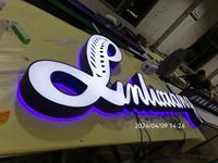 Enseigne commerciale lumineuse personnalisée, enseigne de logo rétroéclairée, lettres en relief 3D LED pour magasin, publicité, enseigne lumineuse LED pour barbier, personnalisée
