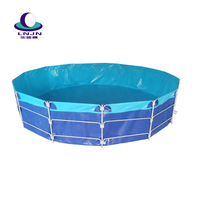 Piscines extérieures hors sol personnalisées en usine Réservoirs de stockage d'eau pour étang à poissons gonflable en PVC rond de haute intensité