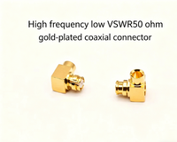 Connecteur Jack Coaxial RF SMP-KWB2A-1, Tête Femelle SMP, Angle Droit 90 Degrés, Plaqué Or, Soudé, 50 ohms