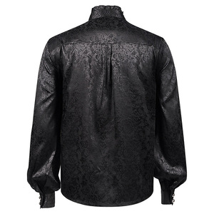 Camisa Medieval Vintage Estilo Steampunk para Cosplay, Blusa de Príncipe para Teatro, Top con Mangas Abullonadas para Disfraz Renacentista Masculino - Product Image 3