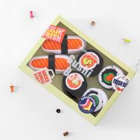Chaussettes amusantes et créatives en gros pour le quotidien, décoratives, à thème alimentaire (sushi), avec boîte d'emballage