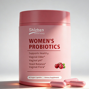 Probiotiques végétaliens haute performance pour femmes, pour l'équilibre de la <span class=keywords><strong>flore</strong></span> vaginale et de l'équilibre des levures, 60 gélules avec canneberge (OEM/ODM) - Product Image 1