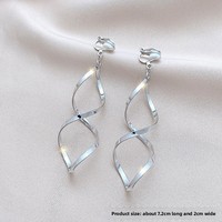 Boucles d'oreilles coréennes en alliage à pampilles, sans perçage, design de niche, style féerique haut de gamme, style forêt
