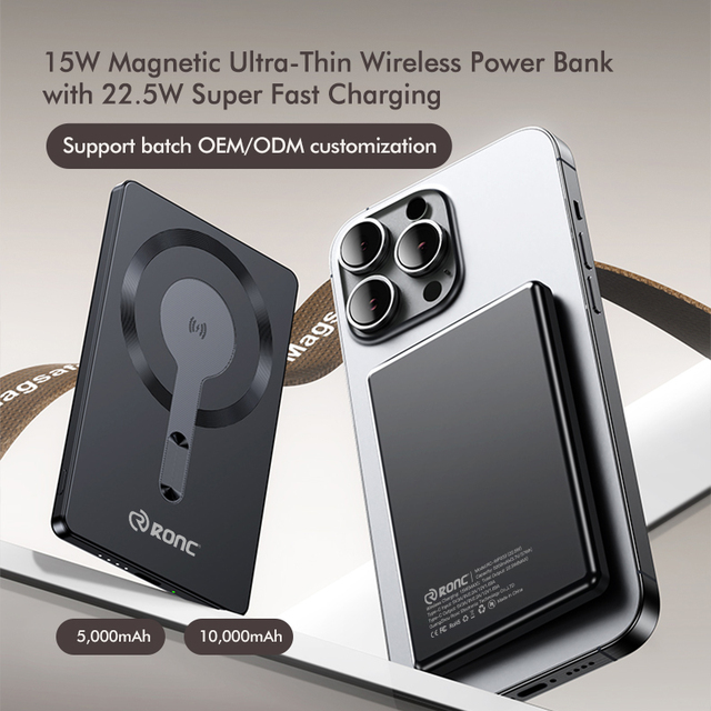 Ultra-thin Fast Charging Power Bank 5000mAh Mag Wireless Magnetic Power Banks Portable 15w 20W Slim Phone Charging