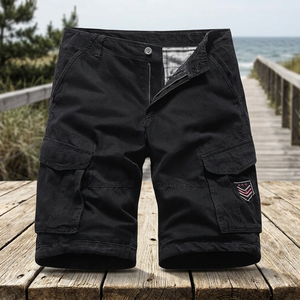 Pantalones Cortos Cargo Casuales de Verano para Hombre, con Seis Bolsillos, Cierre de Cremallera, Estilo Vintage, Teñido Ecológico, de Secado Rápido y Transpirables - Product Image 3
