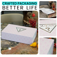 Boîte cadeau en papier à plat écologique de conception personnalisée, boîte d'emballage en carton ondulé, boîte en papier rigide pliable