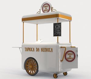 Carretti <span class=keywords><strong>per</strong></span> Caffè e Gelato in Vendita con Armadietti e Scaffali Bianchi di Alta Qualità - Product Image 1