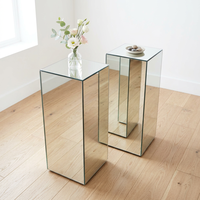Support de plantes en bois miroir moderne, en forme de cube, pour salon et hôtel