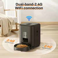 Dispenser Makanan Hewan Peliharaan Otomatis Pintar 2L Ramah Lingkungan Tahan Lama dengan Kontrol Tombol/Aplikasi WIFI dan Layar Sentuh, Desain Modern Mewah dari Plastik untuk Anjing