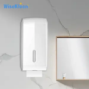 Dispenser handuk kertas lipat ganda dudukan dinding Dispenser handuk kertas lipat komersial untuk kamar mandi toilet hotel Jumbo pemegang handuk kertas