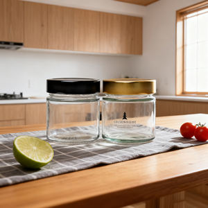 Frascos de Vidrio Transparente de 2 oz, 3 oz, 4 oz, 6 oz, 8 oz y 16 oz con Logotipo Personalizado, Envases para Flores con Tapas Metálicas - Product Image 2