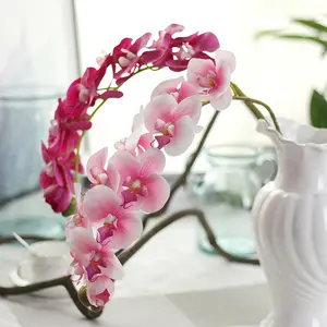 Bouquet de simulation d'orchidées papillon, 1 bouquet de fleurs artificielles, style moderne, différentes couleurs, pour décoration de table de mariage, de maison