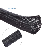 Funda Protectora Trenzada Expandible Autoajustable de PET para Cables de 16mm, Protector de Gestión de Cables Tipo Loom Split