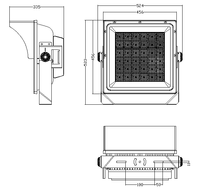 Fabricant de lampadaires à poteau élevé, projecteur LED, éclairage extérieur, 6000k, 10-40 mètres, 500W, 800W, lampadaire LED carré pour stade