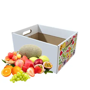 Customized Logo Print Fruit Box Banana Boxes Corrugated Paper Fruit Box Nice Pack Vegetables Packaging