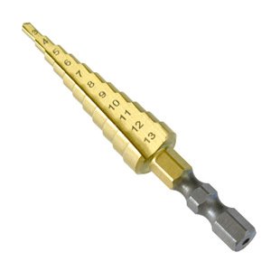 Foret électrique PAGODA transfrontalier 3-13 mm, queue hexagonale, plaqué titane, à cannelure droite, foret étagé polyvalent pour perçage de trous - Product Image 2