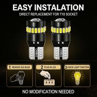 Ampoule LED CANBUS T10 W5W 194 168 avec 18 LED SMD 3014 et lentille, sans erreur, pour feux de position latéraux, plaque d'immatriculation et tableau de bord de voiture
