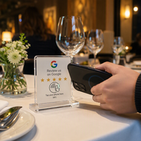 Carte NFC adhésive personnalisable avec impression de logo, puce RFID NTAG213 programmable 13,56 MHz, étanche, pour contrôle d'accès et avis Google