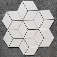 Carreau de céramique hexagonal de conception de Style scandinave classique 260*300/200*230mm carreaux de porcelaine d'art pour balcon