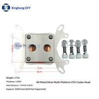 Kepala Pendingin CPU Berpendingin Air untuk Platform AM2/AM3 INTEL Konstruksi Logam Penuh Paduan Tembaga Aluminium Tanpa Kipas CN/GUA