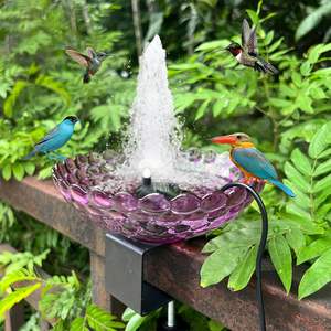Mangeoire à <span class=keywords><strong>oiseaux</strong></span> automatique avec pompe de bain <span class=keywords><strong>Baignoire</strong></span> pour perroquet Fontaine de bain d'eau à circulation automatique pour jouets pour perroquets - Product Image 5