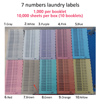 Étiquettes de codes-barres pour blanchisserie Petsign, 7 chiffres, 9 chiffres, étiquettes de nettoyage à sec, tickets de suivi de vêtements par ordinateur, 10 000 pièces, vente en gros