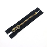 8 #   Fermeture éclair en laiton de 12 à 25 cm pour la réparation de vestes et de manteaux, fermeture éclair métallique à extrémités fermées, remplaçable, accessoires de couture DIY pour vêtements