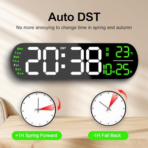 Horloges de chevet numériques multifonctions LED modernes, horloge numérique intelligente pour chambre à coucher, horloge de table numérique - Product Image 5