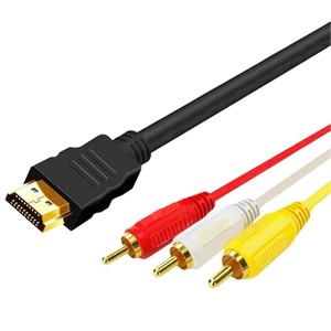 Cable Adaptador RCA AV HDTV de 1.5M con Conectores Macho de Oro 24K para TV/DVD/Proyector/Monitor - 1080p, Compatible con Altavoces y Micrófonos - Product Image 1