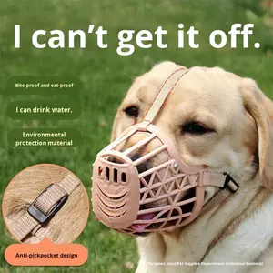 Vente chaude <span class=keywords><strong>chien</strong></span> museau arrêter de mordre à mâcher aboyer respirant maille museau pour chiens agressifs formation pour animaux de compagnie marche en plein air - Product Image 3