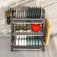 Support de cuisine multifonctionnel en acier au carbone durable à trois couches