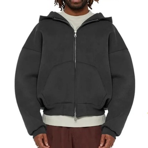 Sweat à capuche zippé personnalisé unisexe, sweat à capuche zippé ample, sweat à capuche en coton lourd en molleton, sweat à capuche zippé pour homme - Product Image 1