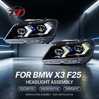 Ensemble de phares LED pour X3 F25 2010-2013, mise à niveau avec DRL bicolore, phares adaptatifs, 8000 lumens, 6000K
