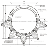 Anneau de piercing articulé en titane ASTM F136 avec zircon en forme de poire, pour enfant, unisexe, pour Daith, Septum, bijou de mode