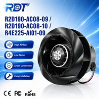 Ventilador Centrífugo Trifásico de Alto Flujo de Aire R2D190-AC08-10 de 190 mm, Operación Continua Confiable, Refrigeración Industrial con Inversor