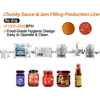 Ligne de production de sauces et confitures concentrées 1200-2400 BPH pour bouteilles et bocaux en verre