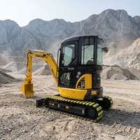 Mini-excavatrice Komatsu PC30MR d'occasion avec cabine complète, bon marché et de bonne qualité / Excavatrice d'occasion PC30MR avec cabine complète