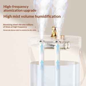 Humidificador de Aire de Doble Pulverización con Gran Salida de Vapor, Mini Vaporizador Silencioso con Alimentación USB <span class=keywords><strong>para</strong></span> Dormitorio y Cuarto de Bebé - Product Image 3