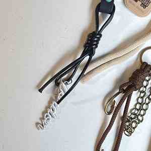 New Trendy Genuine Leather <b>Bag</b> Charm Fashion Pant Chain Keychain with Cute Plush Pendant Lanyard Eco-Friendly Women Accessories - Product Image 5